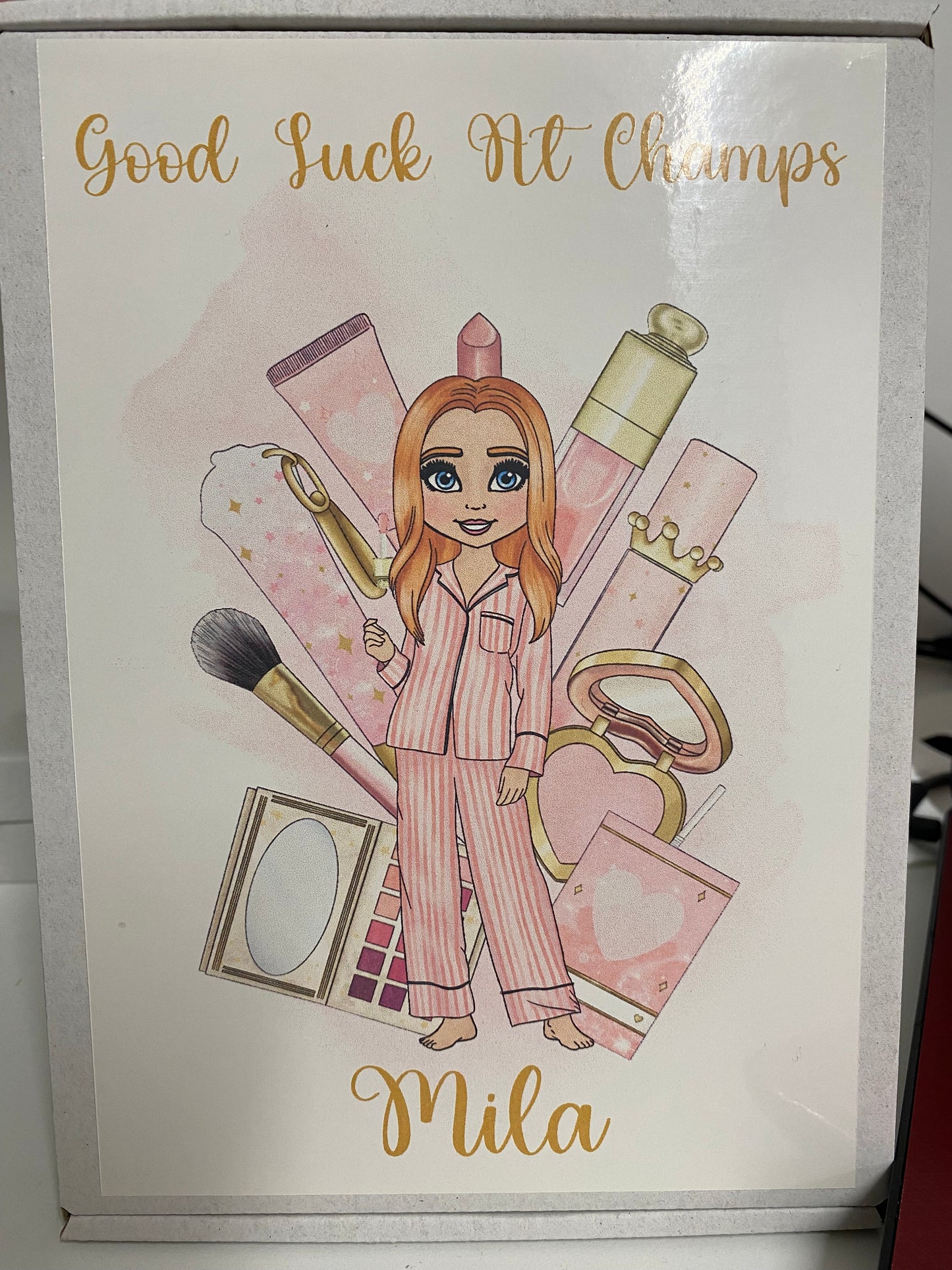 P Louise Inspired Card Chocolate Box (good luck at champs)