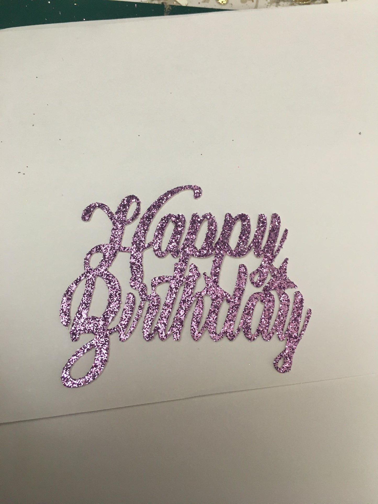 Happy Birthday Glitter Cupcake Toppers