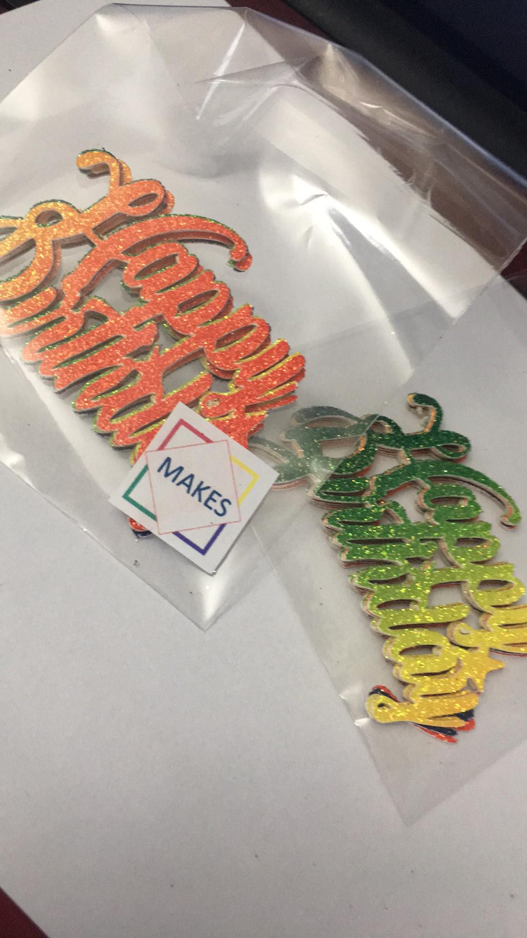 Happy Birthday Glitter Cupcake Toppers