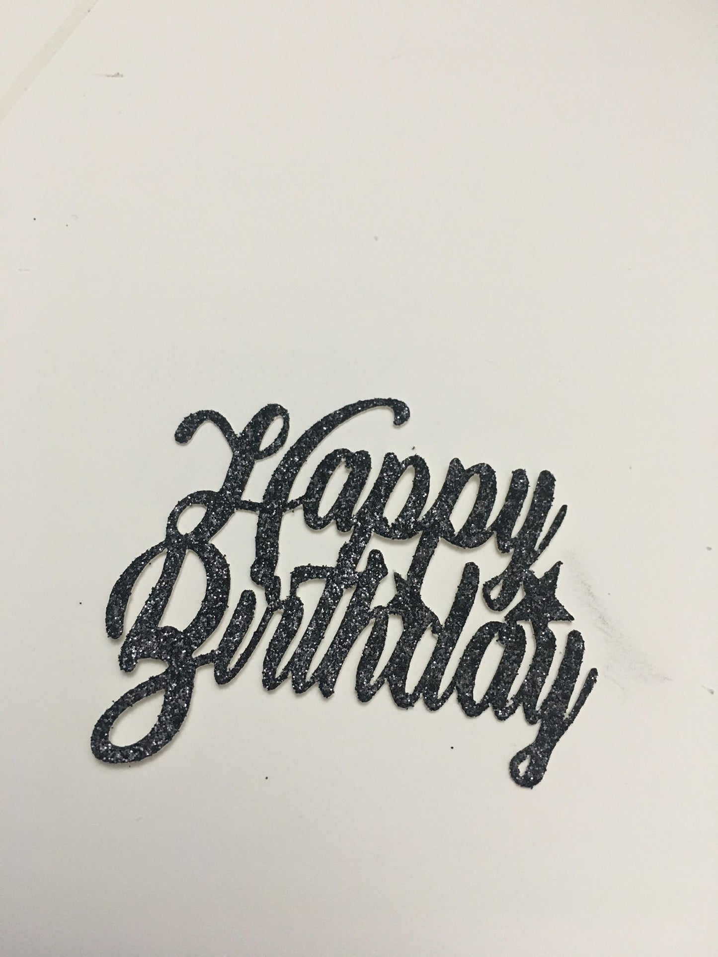 Happy Birthday Glitter Cupcake Toppers