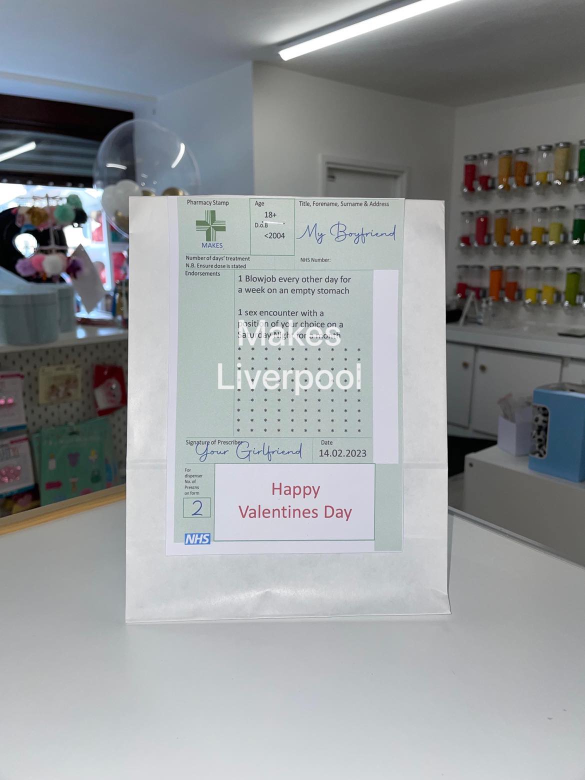 18+ Valentine's Day Gift Prescription