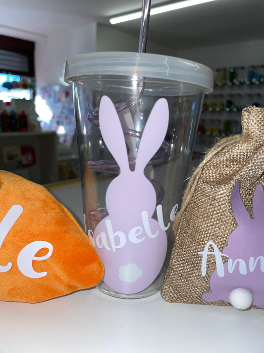 Personalised Bunny Straw Cup