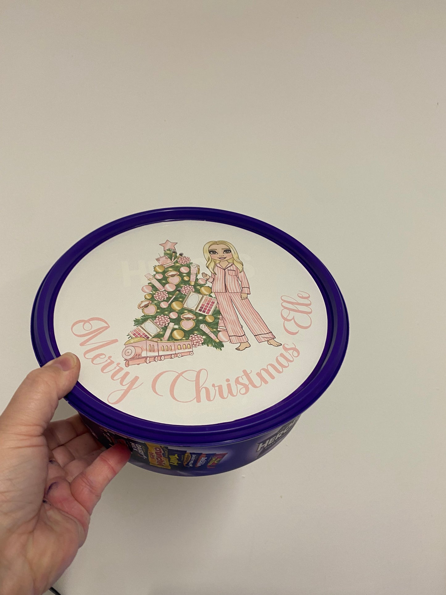 Personalised Chocolate Tub Sticker