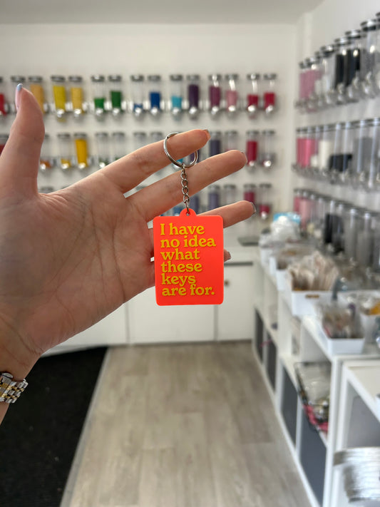 “I have no idea what these keys are for.” Keyring