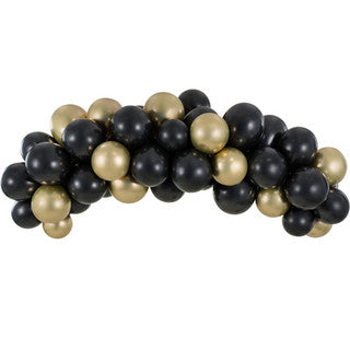 Black & Gold Garland DIY Latex Balloon Kit (1)