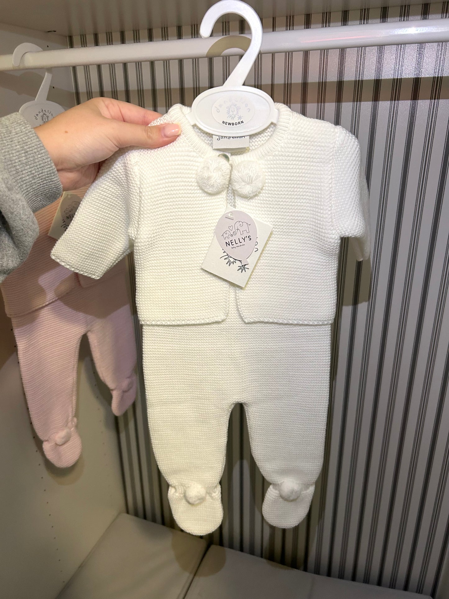 Pom Pom Knitted 2 Piece Suit