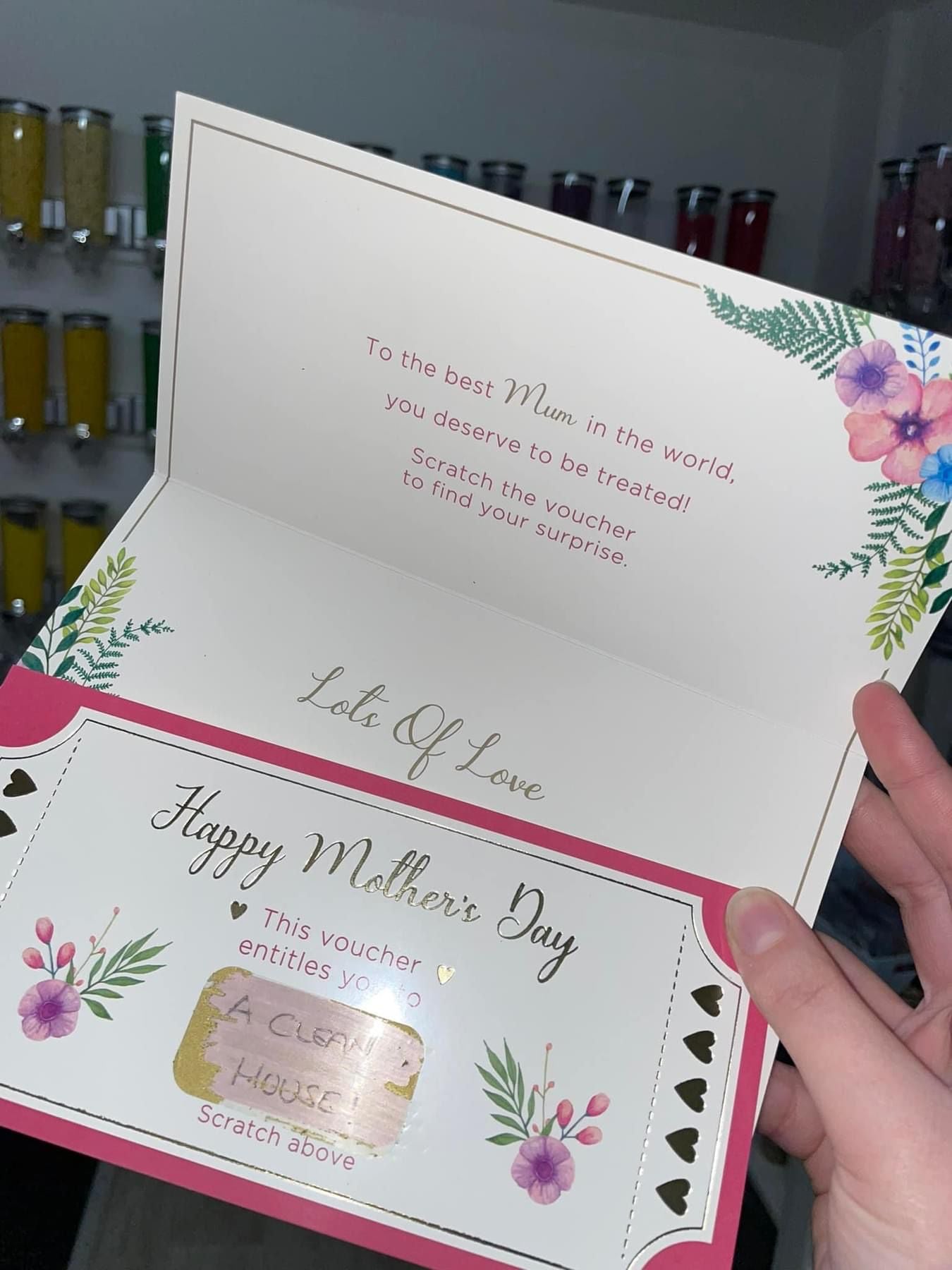 Mother’s Day scratch card