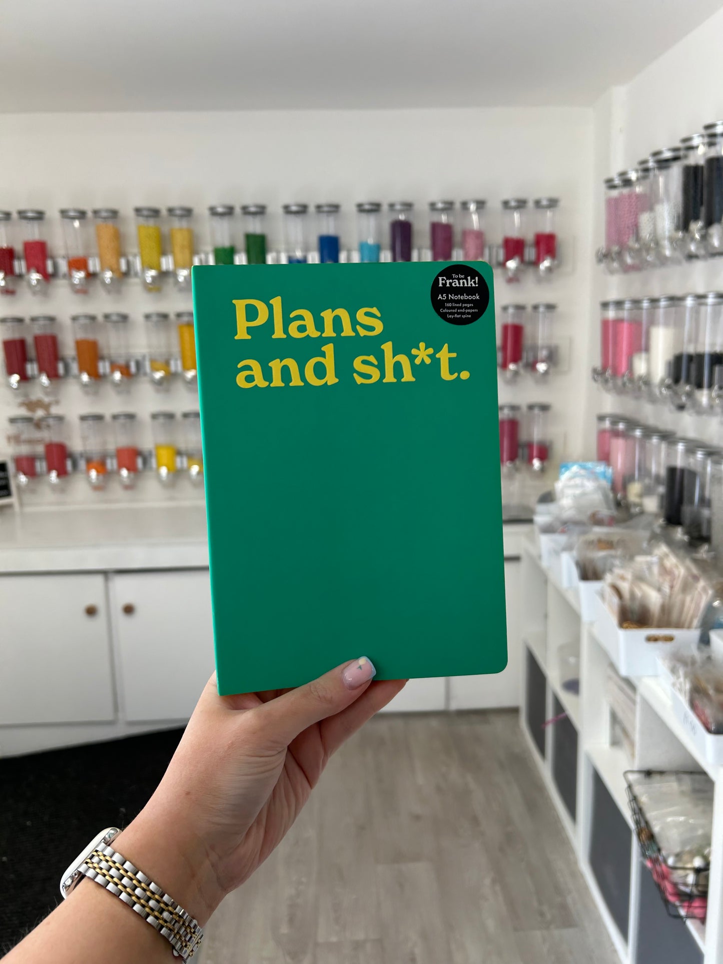 Plans And Sh*t Funny Swearing Journal Notebook – Green