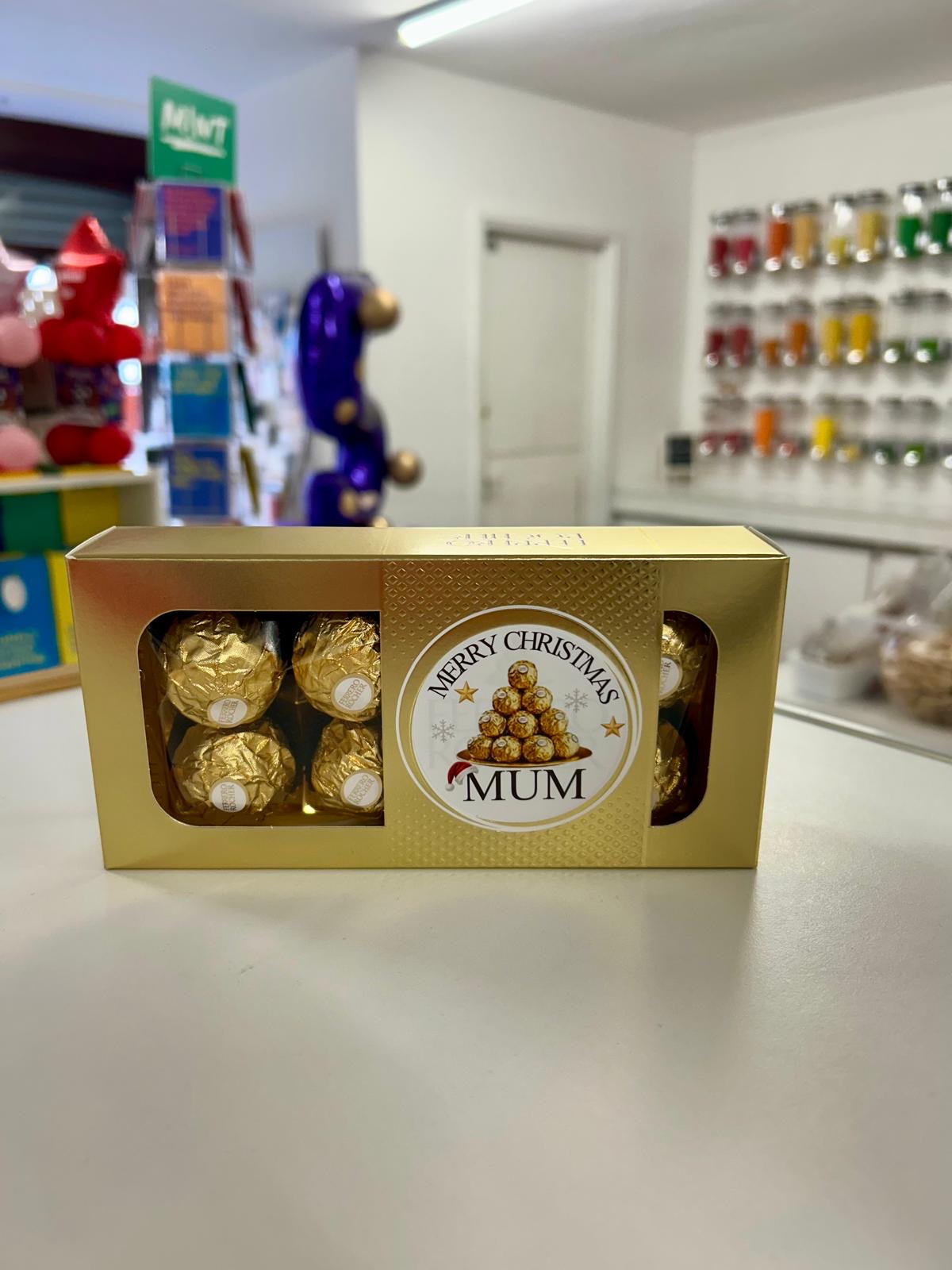 Personalised Christmas Box Of Ferrero Rocher