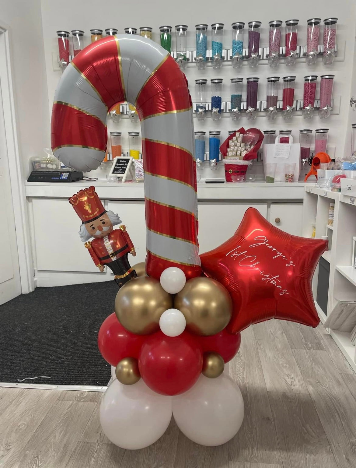 Personalised Christmas Balloon Stacks