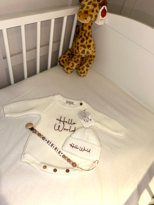 Hello World Romper With Hat
