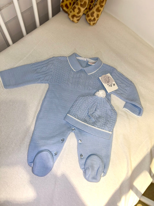 Blue Pram-suit With Hat