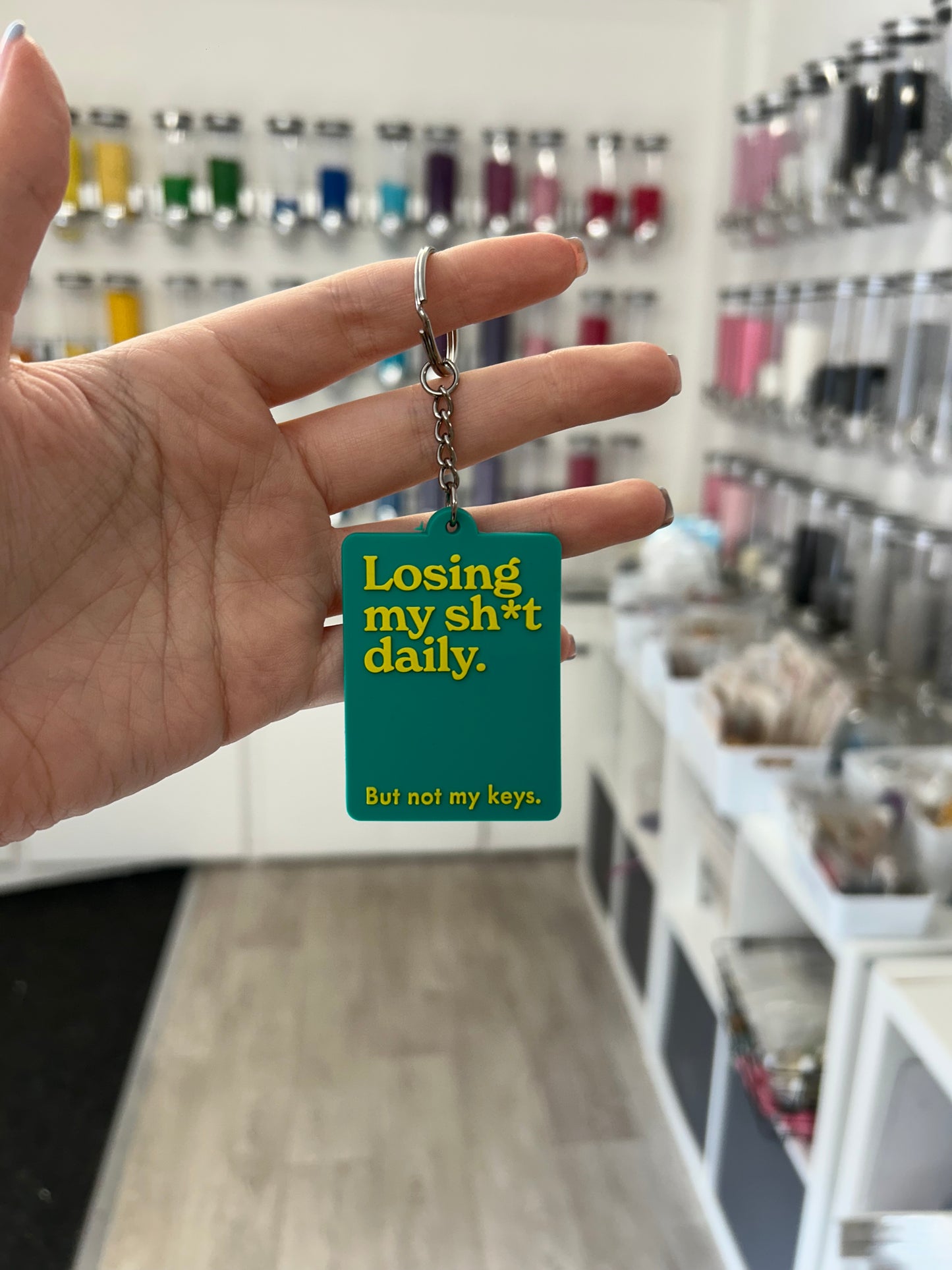 “Losing my sh*t daily. But not my keys.” Keyring