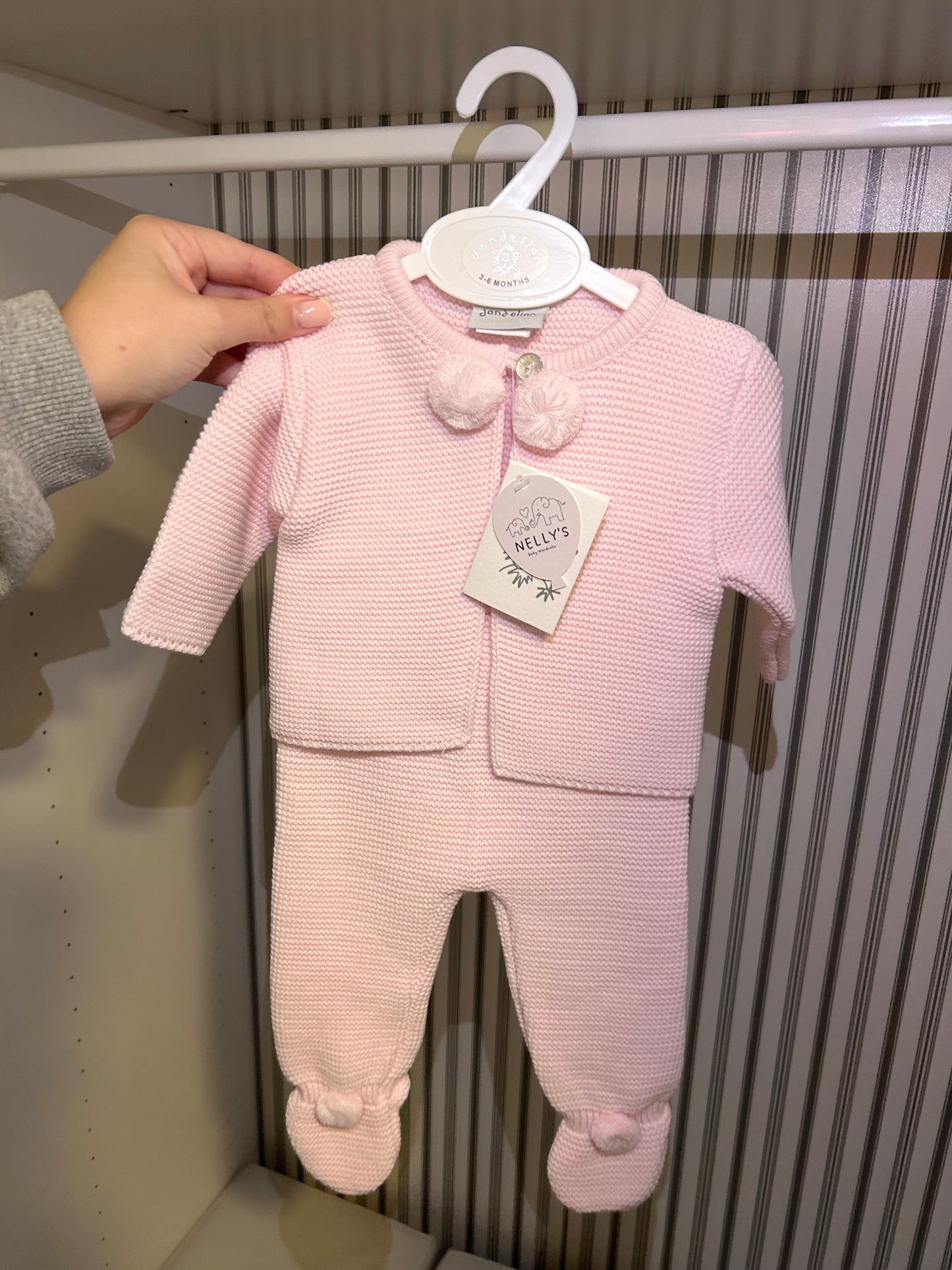 Pom Pom Knitted 2 Piece Suit