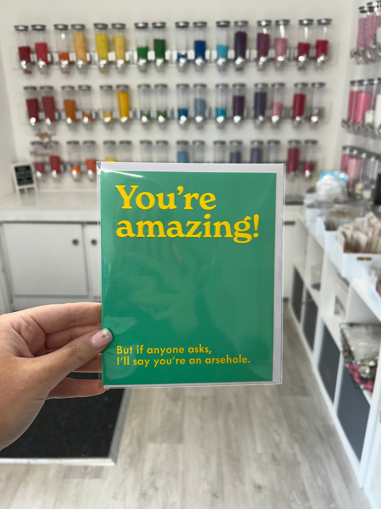 You’re amazing! But if anyone asks, I’ll say you’re an arsehole.
