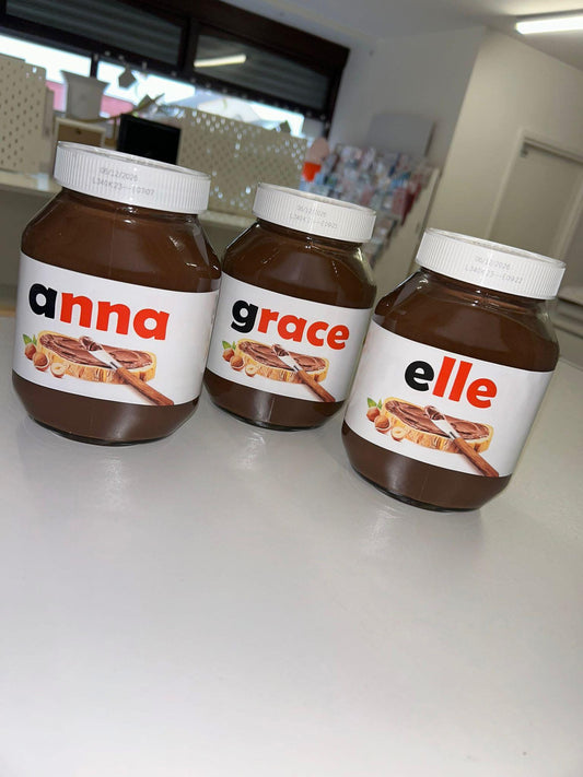 Personalised Nutella Jars