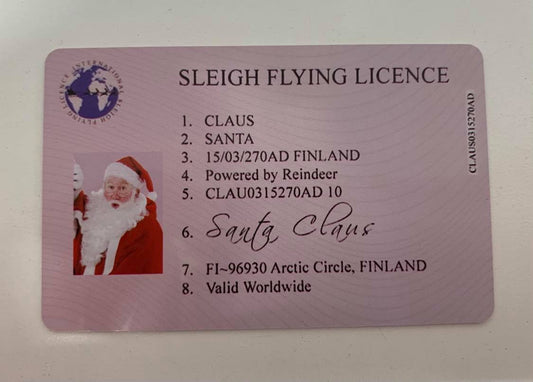 Santa's Sleigh Flying Licence