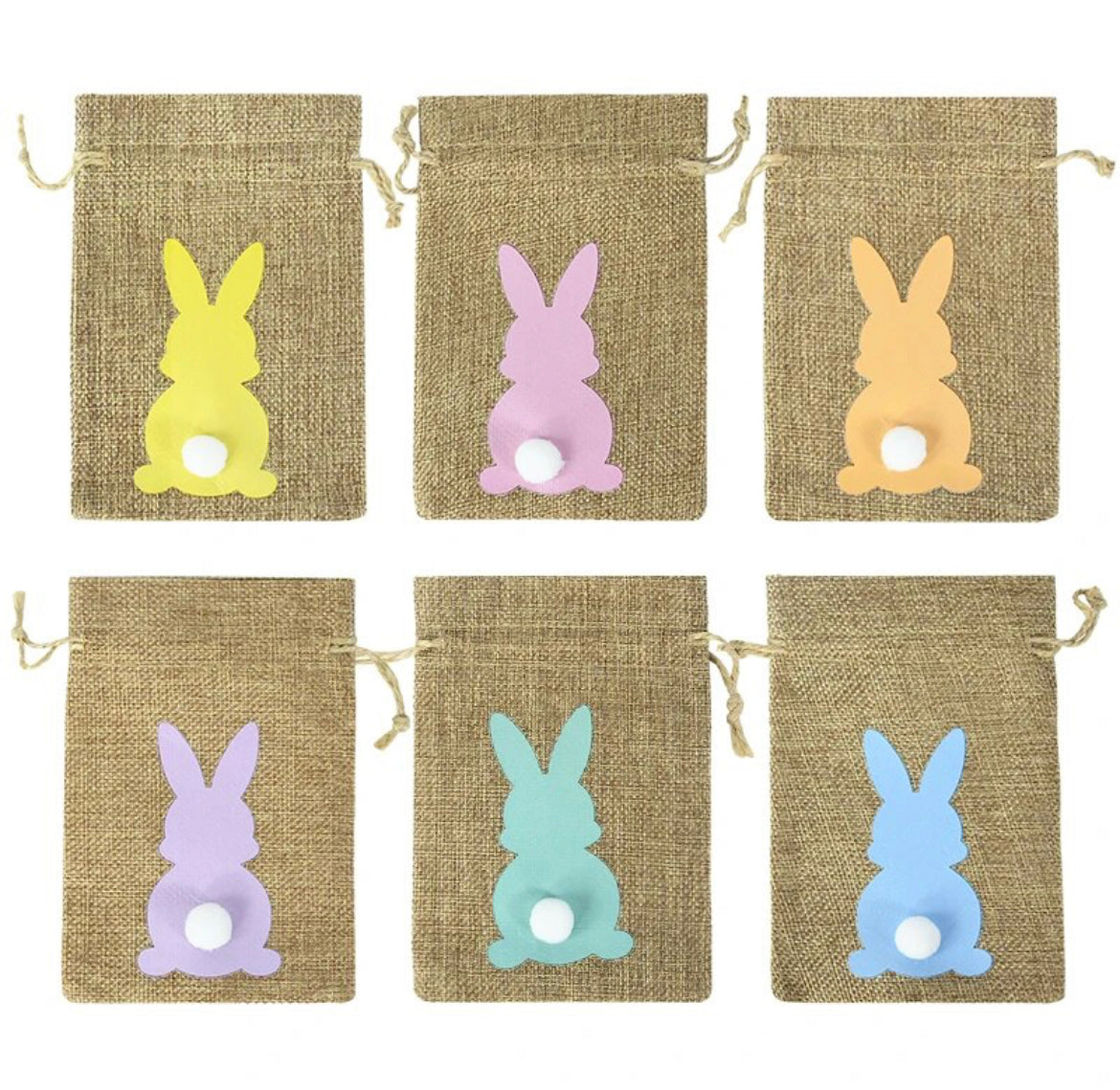 Personalised Hessian Bunny Bags