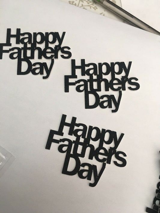 Happy Father's Day Glitter Cake Toppers